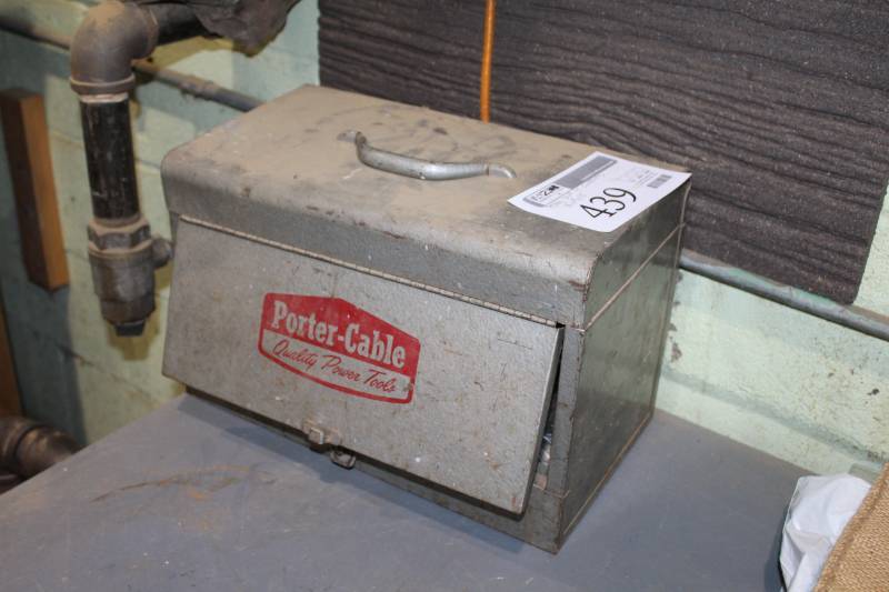 lot 439 image: Porter-Cable Metal Tool Box