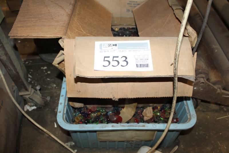 lot 553 image: Lot of (2) Boxes of Decorative Glass Stones