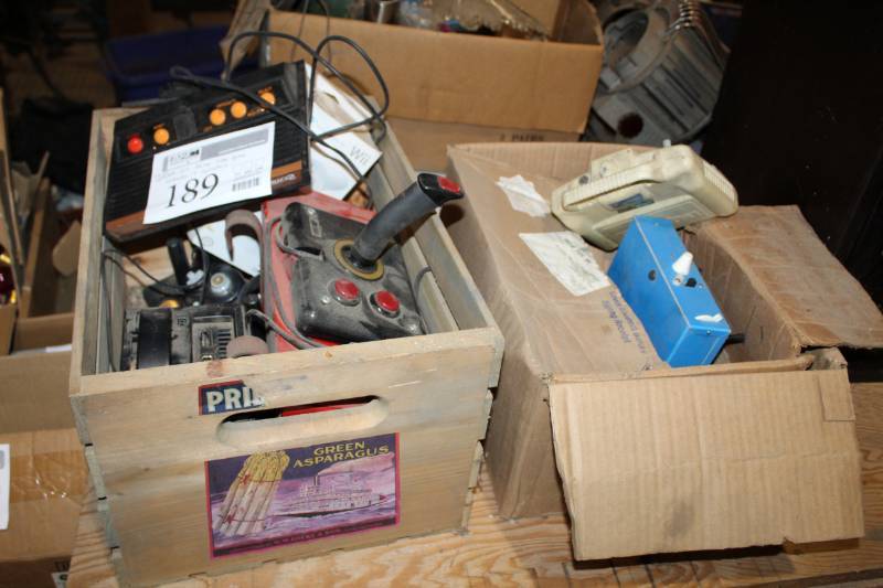lot 189 image: Lot of (2) Boxes of Vintage Video Game Consoles, Controllers
