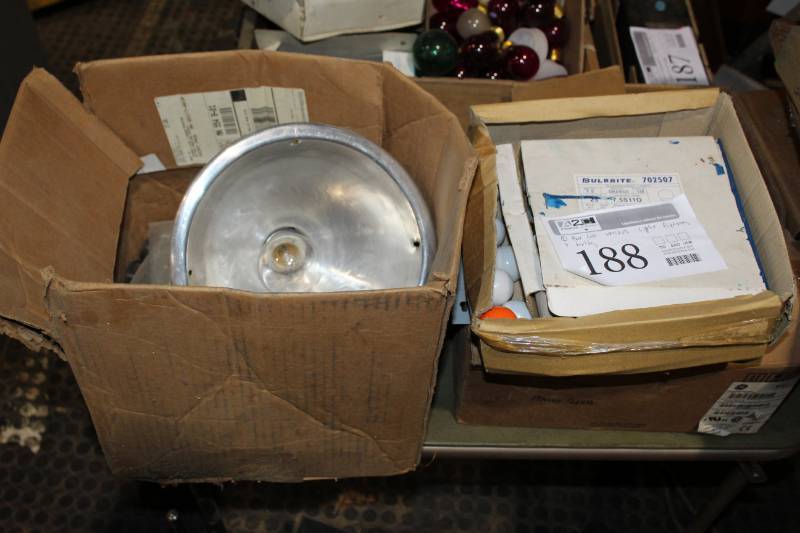 lot 188 image: Lot of (2) Bulbrite Lights Bulbs, Light Fixtures
