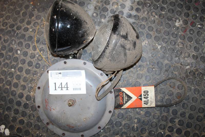 lot 144 image: Lot of (2) Vintage Headlights w Misc. Parts