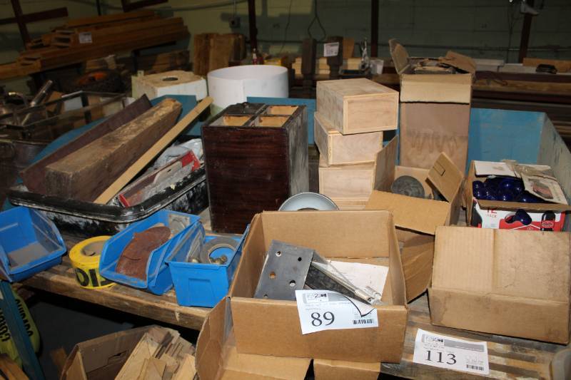 lot 89 image: Hardware, Tools, Material, Dcor, Wood Boxes, Misc.