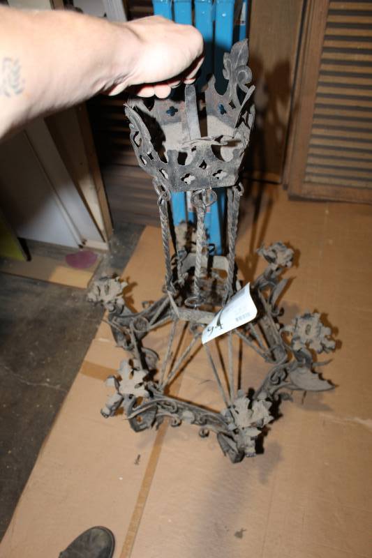 lot 94 image: Wrought Iron Chandelier