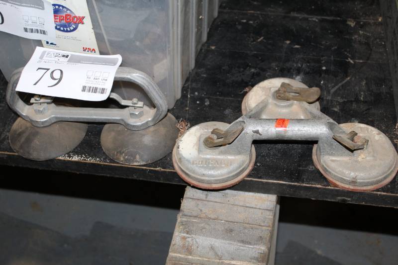 lot 79 image: Lot of (2) Glass Panel Suction-Cup Holders