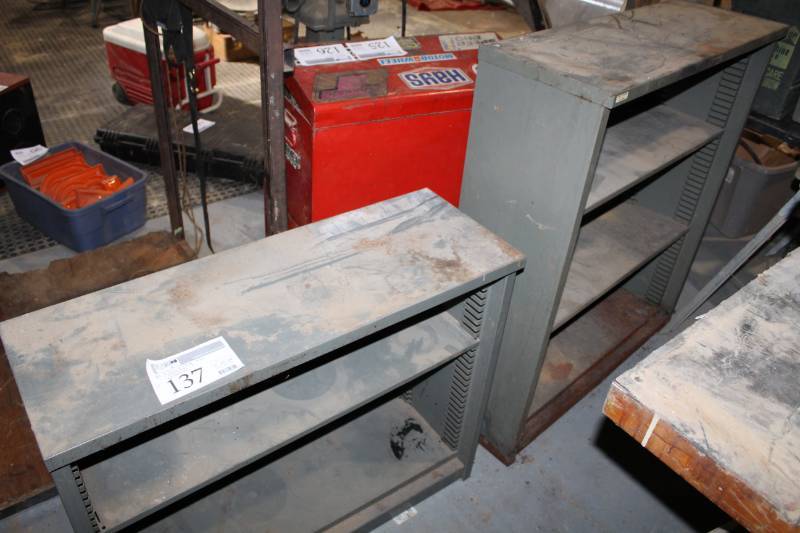 lot 137 image: Lot of (2) Metal Shelving Units