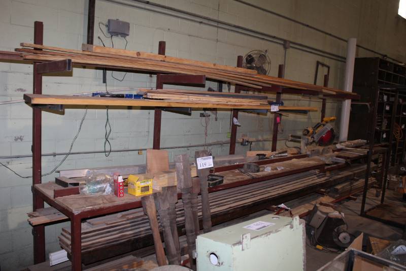 lot 149 image: Custom Workshop Table w Racking