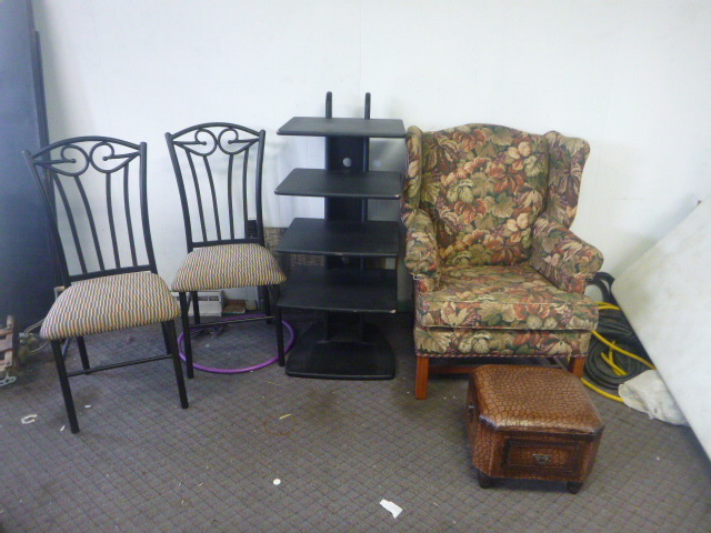 lot 23 image: Winged-Back Chair