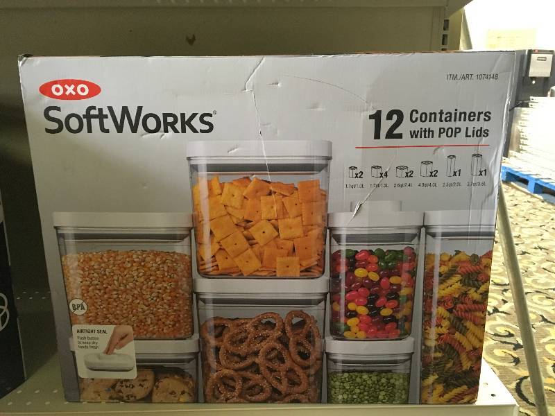 Oxo 12 Pc. Containers W Pop Lids, Retail $79.99