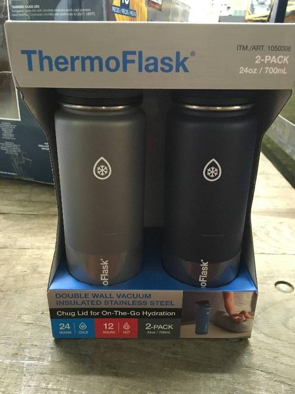 ThermoFlask 24Oz. Stainless Steel Water, Retail $18.99