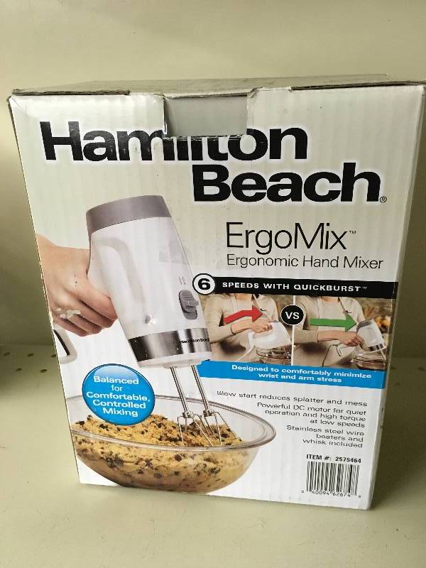 Hamilton Beach Ergonomic Hand Mixer, Retail $29.69