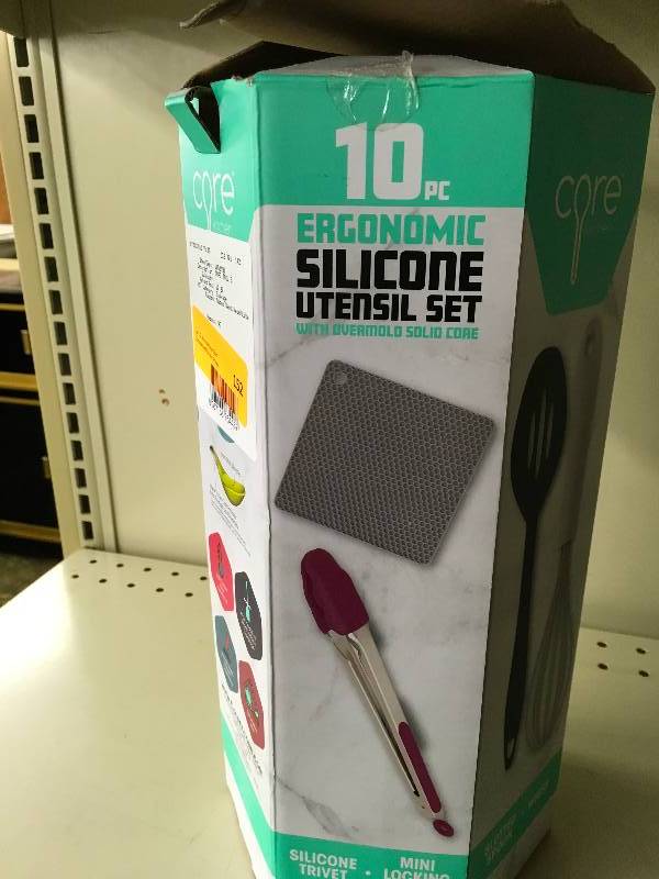 Core Home 10PC Silicone Utensil Set, Retail $19.99