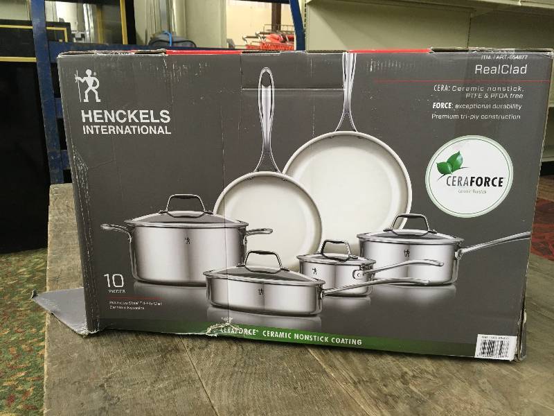 Henckels 10PC Real Clad Cookware, Retail $299.99