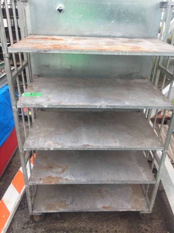 lot 42 image: Rolling Folding Shelf