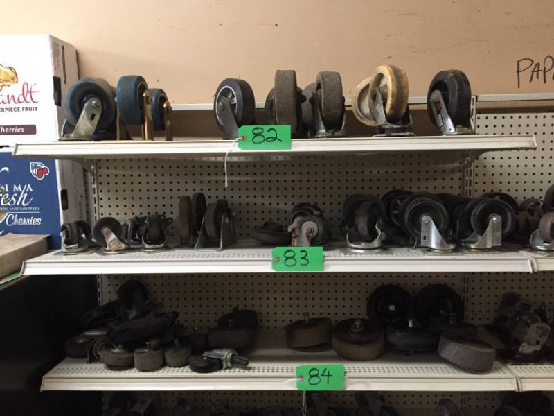 lot 83 image: Shelf of wheels