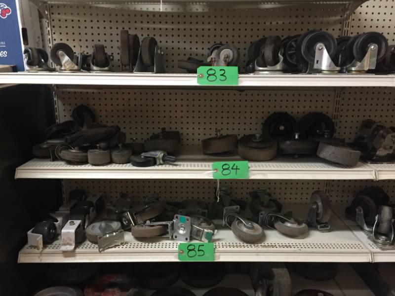 lot 84 image: Shelf of wheels