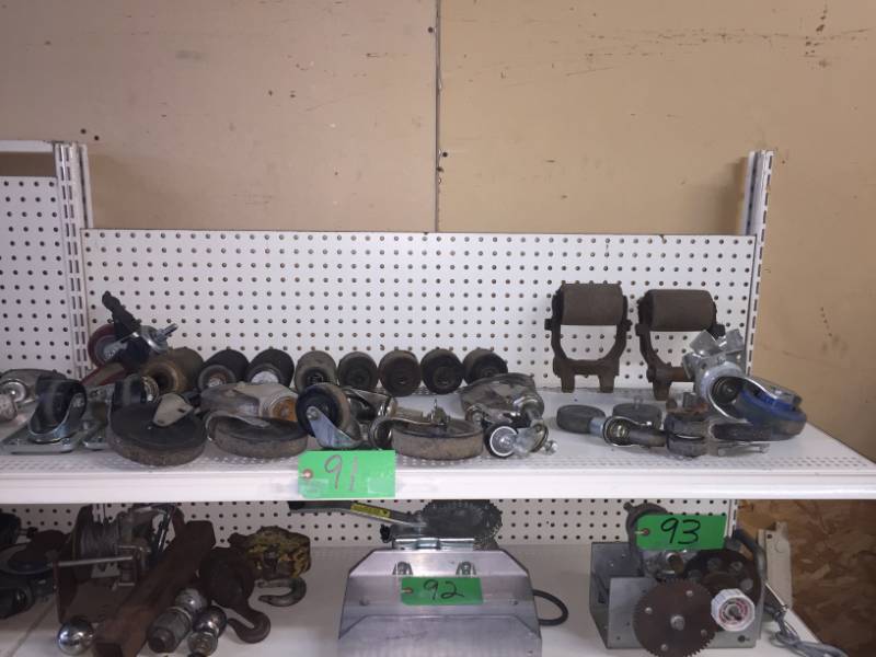 lot 91 image: Shelf of wheels
