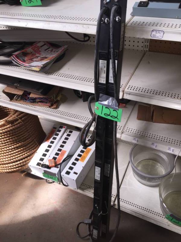 lot 122 image: Two large outlet strips  power strips