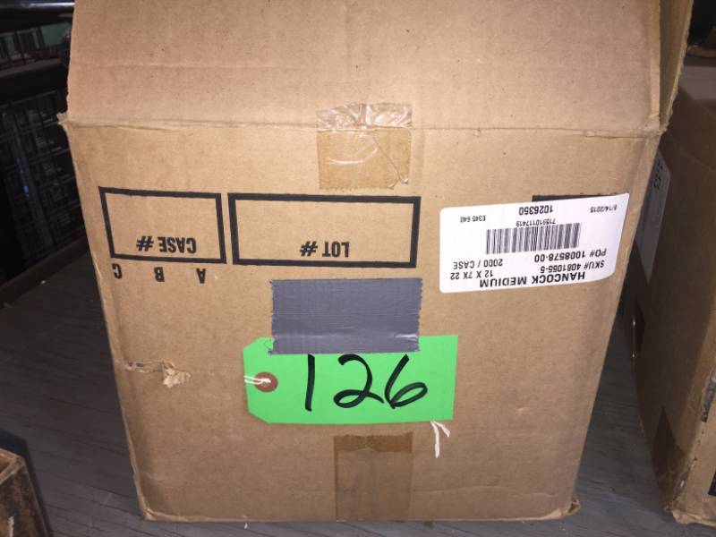 lot 126 image: 1 case of 2000 plastic bags