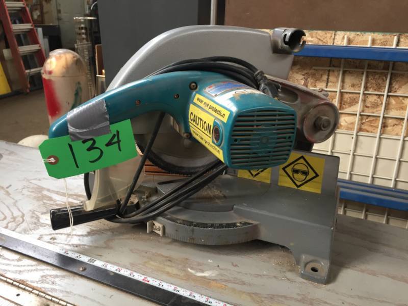 lot 134 image: Makita miter saw