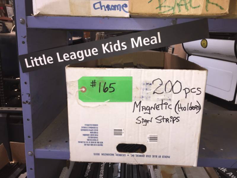 lot 165 image: Magnetic sign strips
