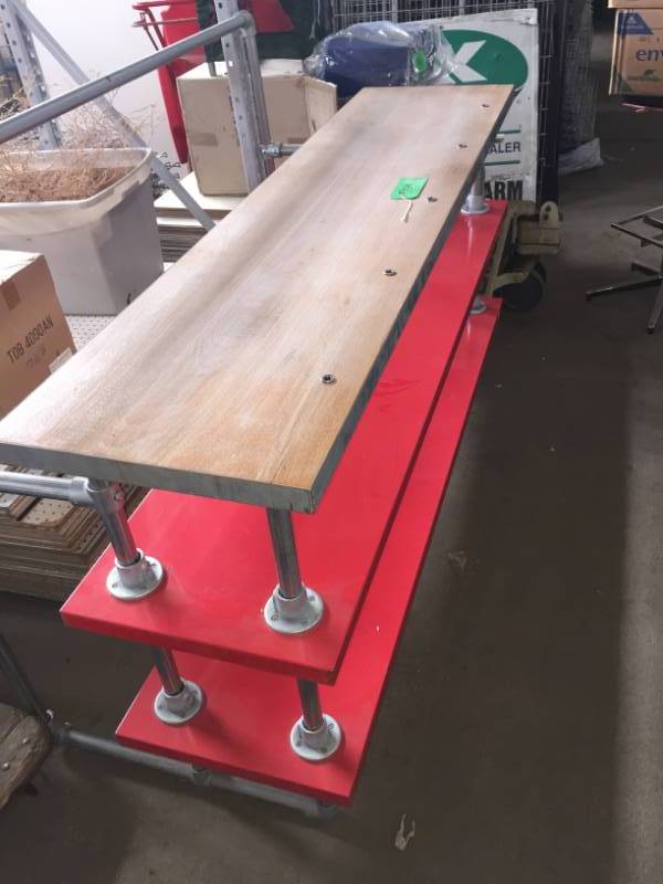 lot 174 image: 3 shelf displayutility table