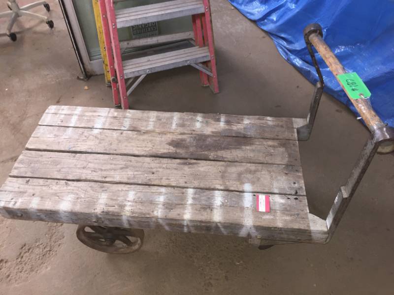 lot 187 image: Antique Warehouse Cart