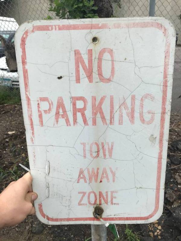lot 45 image: Parking Lot  Driveway Sign