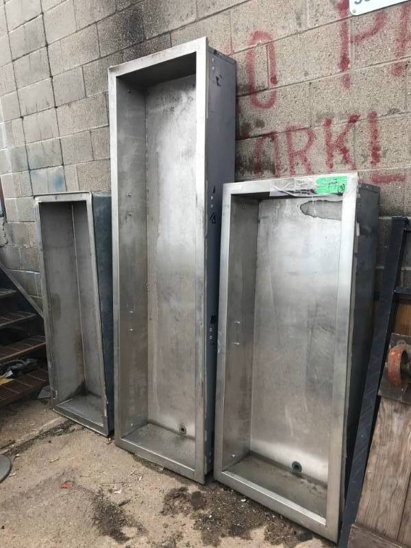lot 79 image: Three Stainless Steel Galvanized tubs