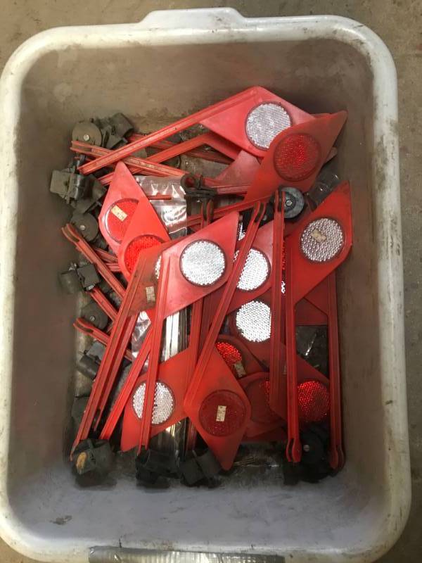 lot 105 image: Bin of Flag Reflectors