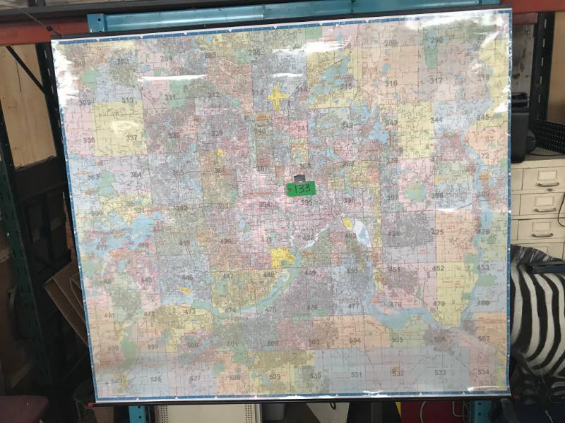 lot 133 image: Large Metro-wide Wall map