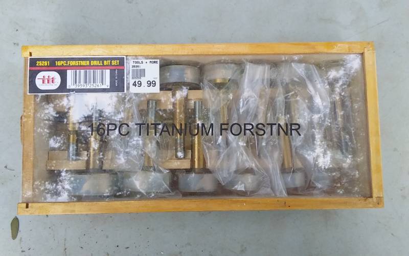 lot 31 image: 16 Piece Forstner Drill Bit Set