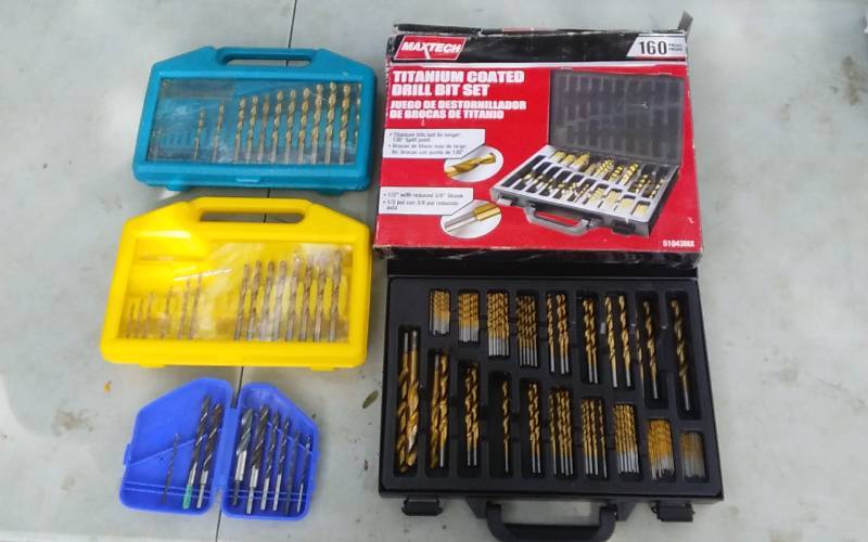 lot 32 image: 4-Drill Bit Sets (Mostly Complete)