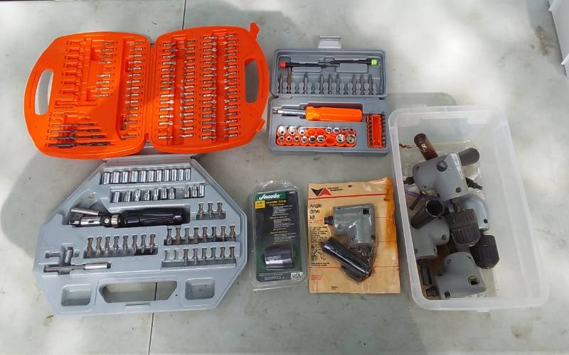 lot 39 image: Drill Bit Driver Attachments, Angle Drive Kits