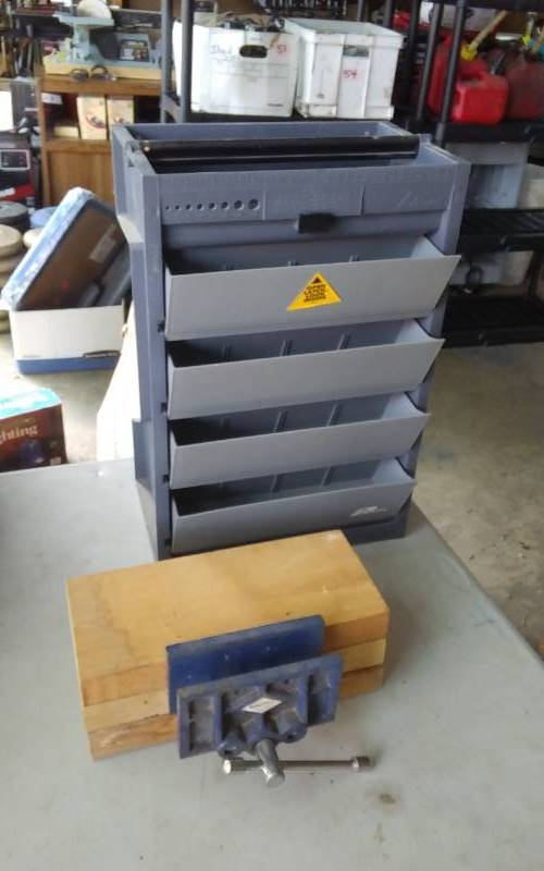 lot 58 image: Plano Parts Organizer, Vise