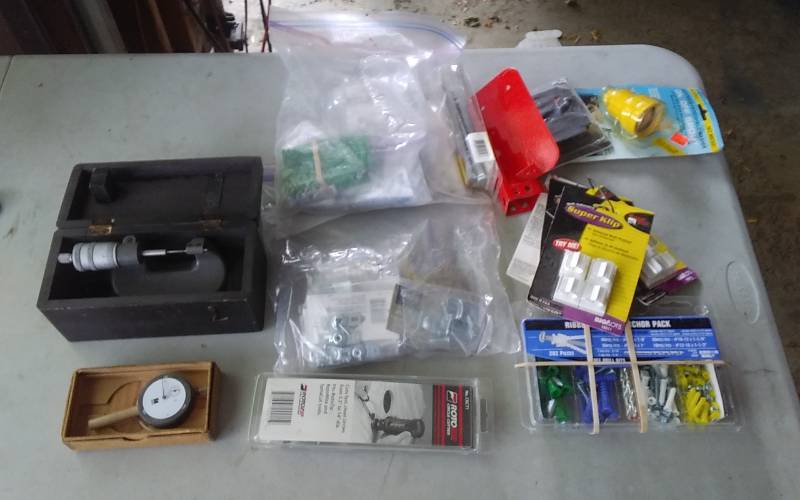 lot 66 image: 2-Calipers, Wall Anchors, Other Hardware