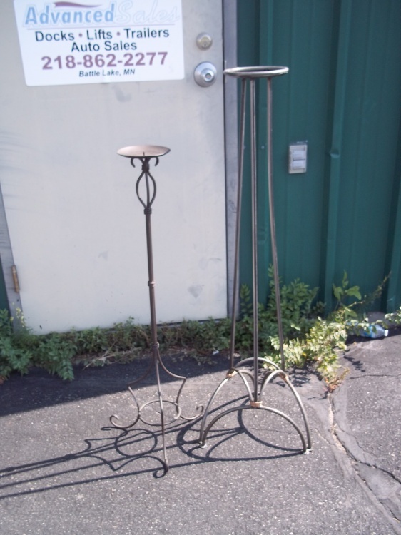 lot 70 image: Pair of Large Candle holders