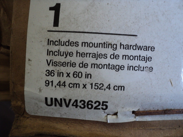 Universal Dry-Erase 36 x 60 board...