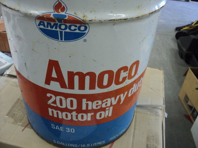 Amoco 5 gallon metal vintage oil ca...