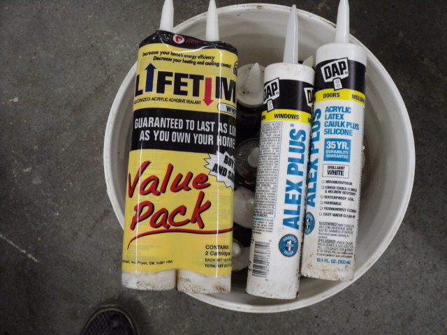 bucket of weather seal...