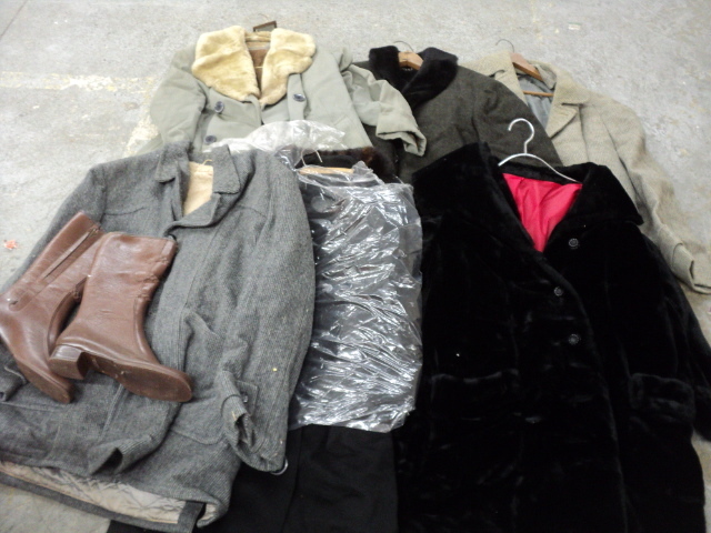 vintage coats and boots...