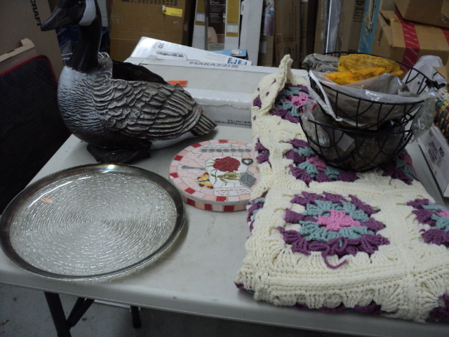 goose planter, mosaic patio stone, ...