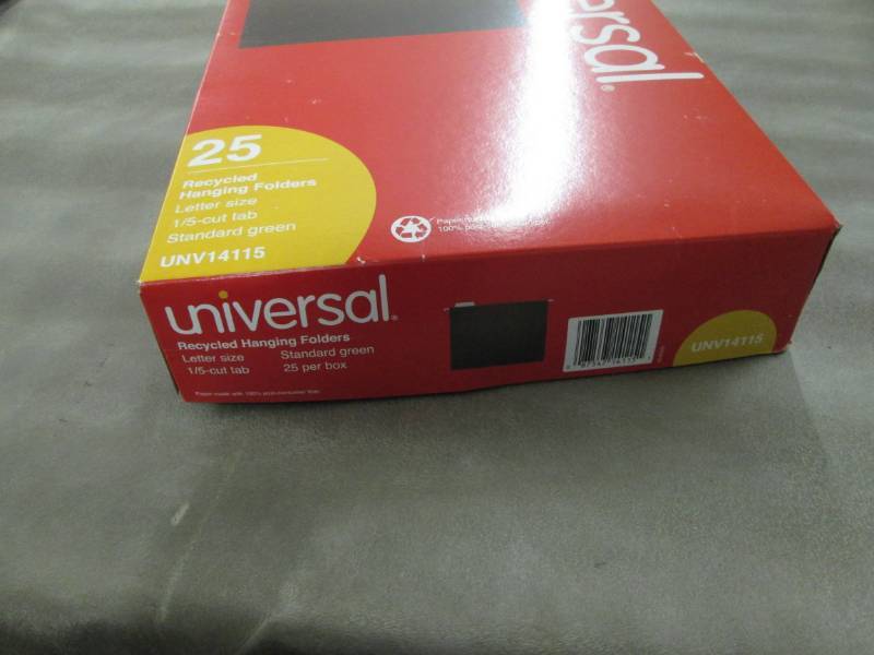 lot 57 image: 4 Boxes Universal 14115 Hanging Fil...