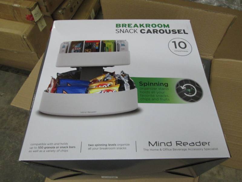 lot 88 image: MindReader Lazy Suzan 2 Tiered Whit...