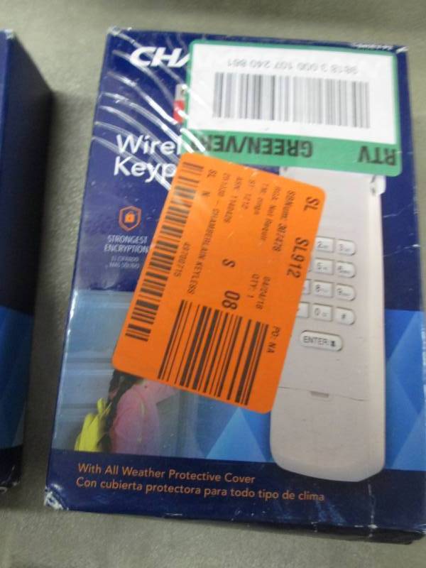 lot 147 image: Chamberlain Wireless Keypad open bo...