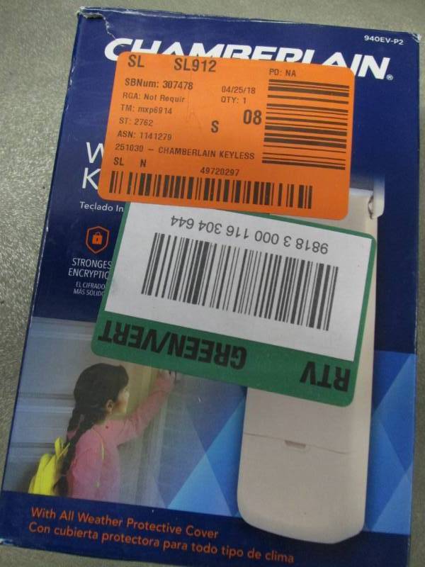 lot 149 image: Chamberlain Wireless Keypad open bo...