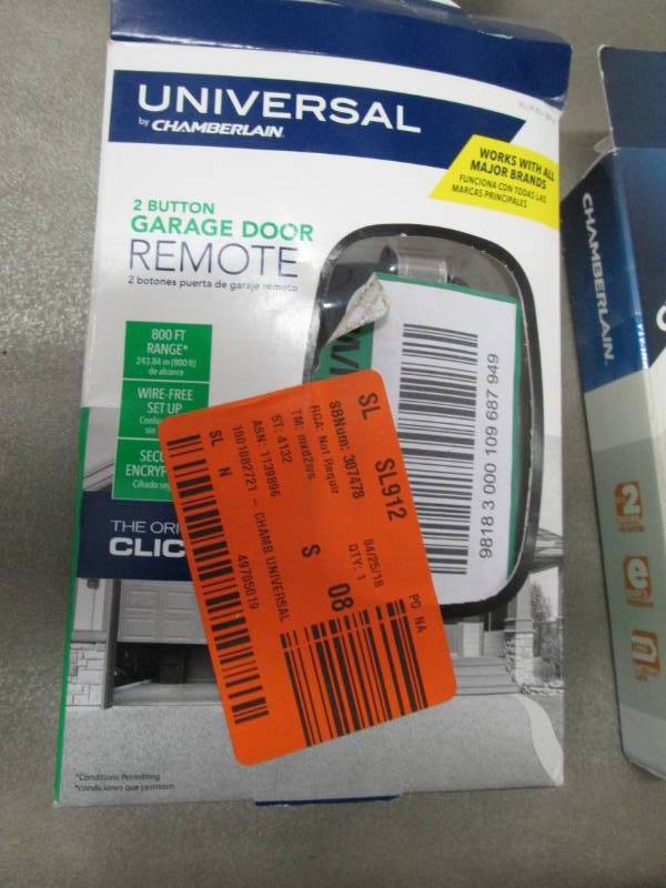 lot 161 image: Chamberlain Universal Remote Garage...