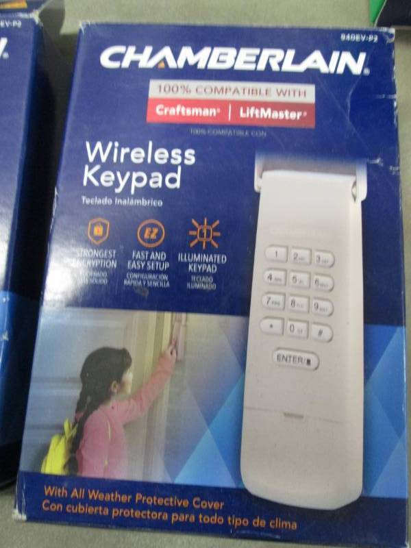 lot 151 image: Chamberlain Wireless Keypad open bo...