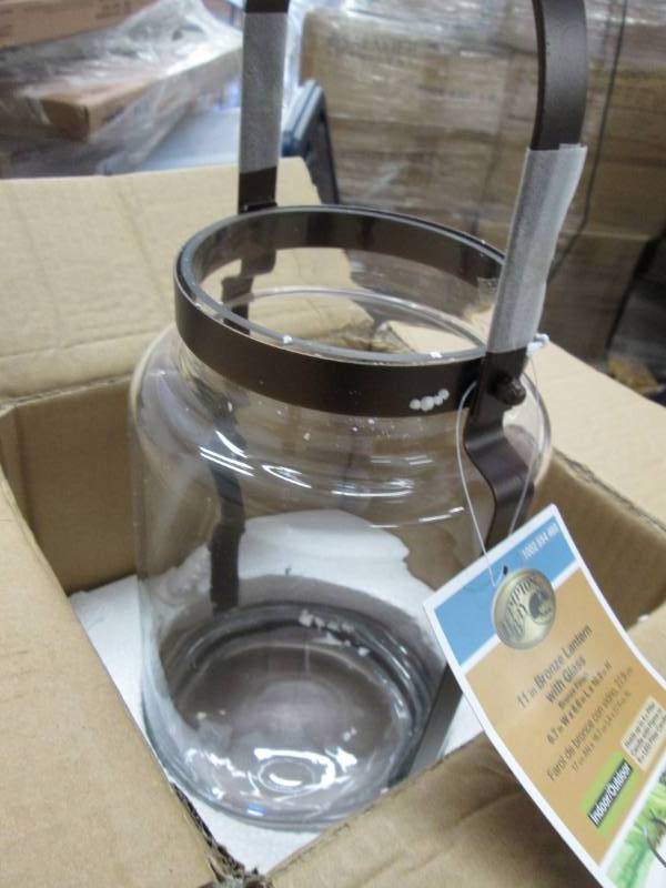 lot 206 image: Hampton Bay 10.94 in. Metal and Gla...