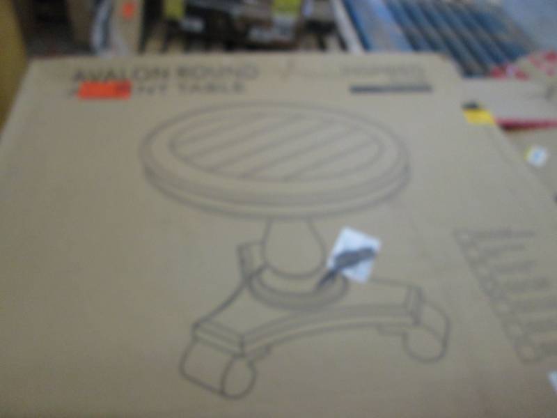 lot 238 image: Avalon Round Accent table open box ...