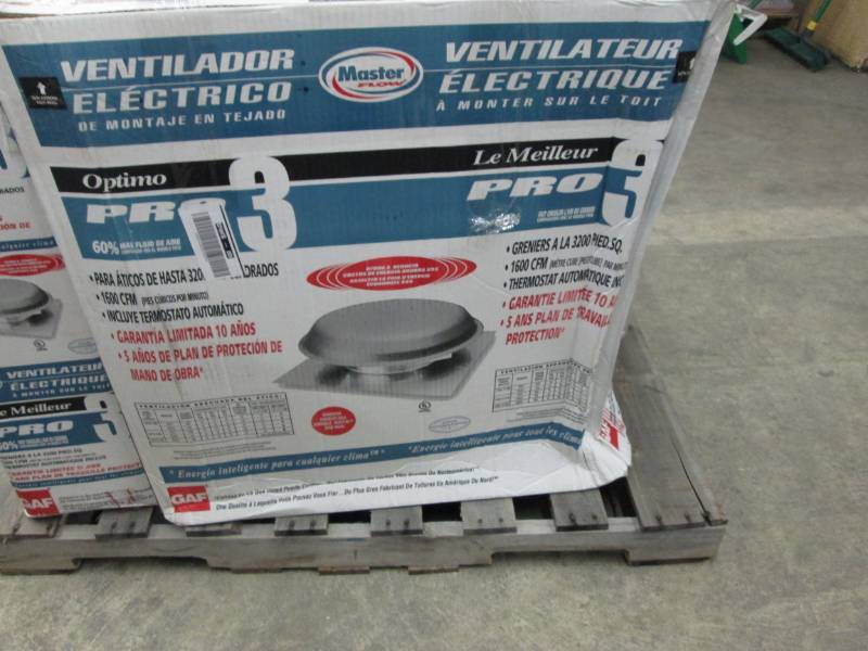 lot 240 image: Masterflow 1600 CFM Roof Mount Powe...